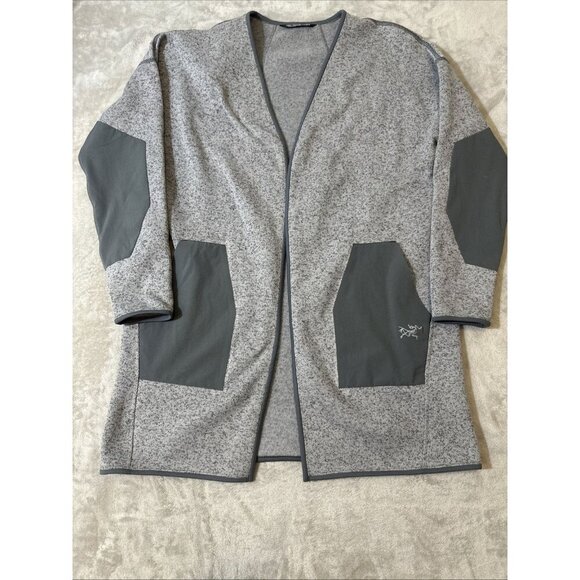 Arc’teryx Extravert Cardigan Jacket Women Heather Grey Fleece Size Medium - Picture 6 of 13